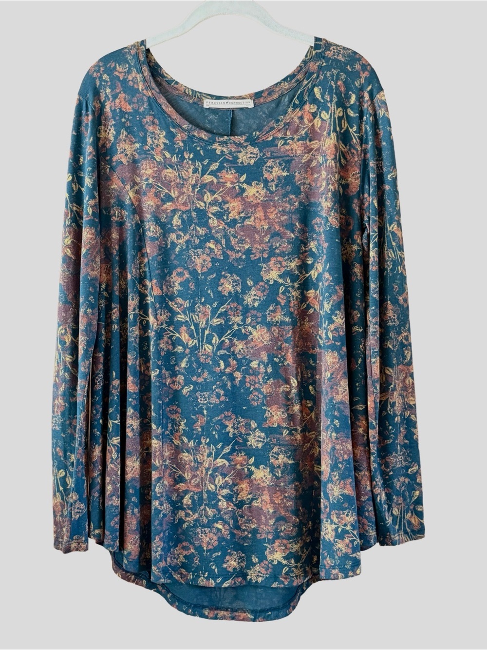 Peruvian Connection Twilight Meadow Tunic Top Women’s XS/S Pima Cotton Modal